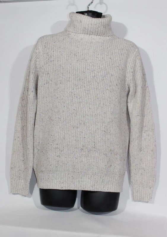 George George Jumper Medium Cream Speckled Knit Roll-Neck Winter