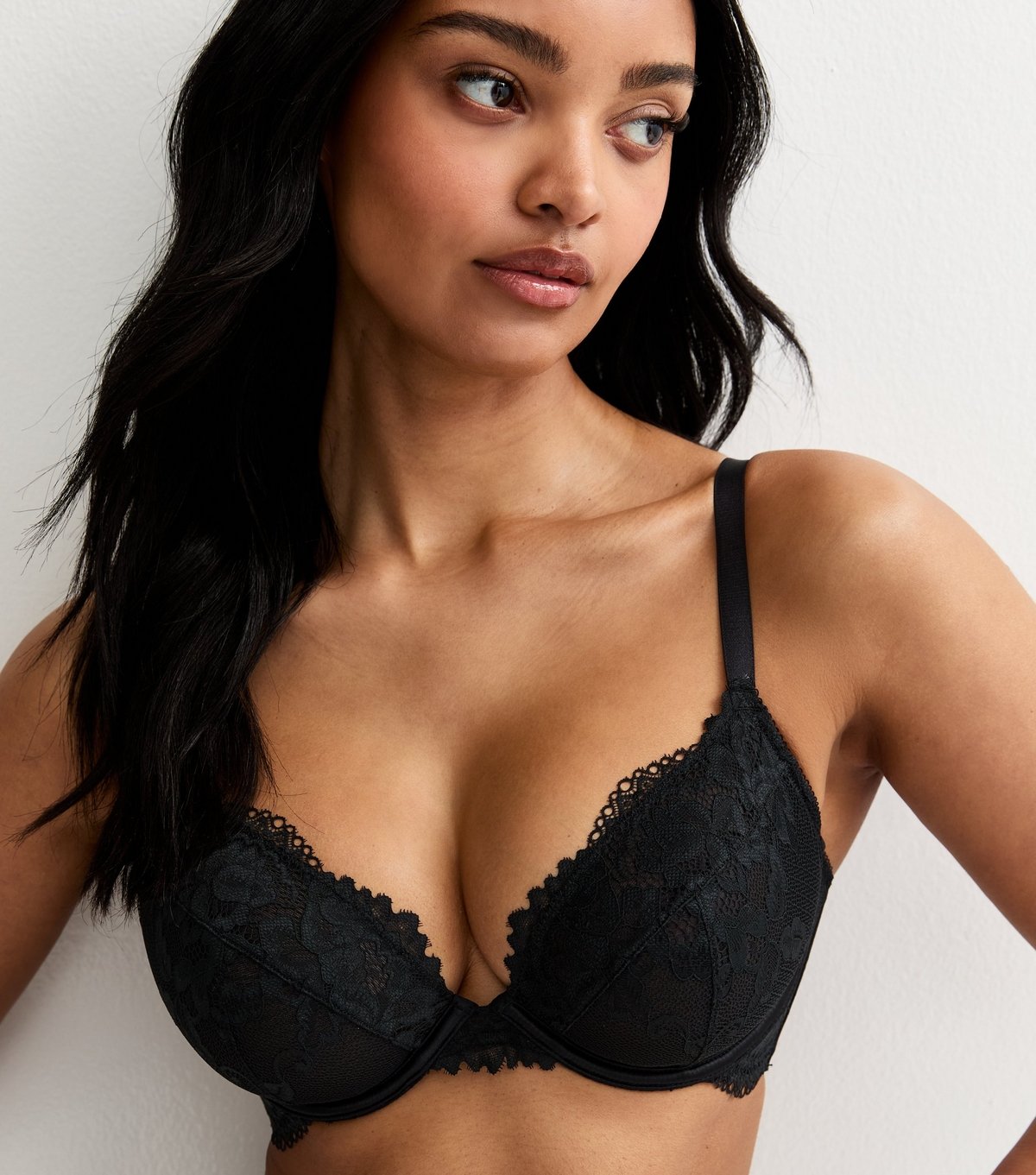 New Look Women's Black DD+ Lace Non Padded Bra New Look - 2