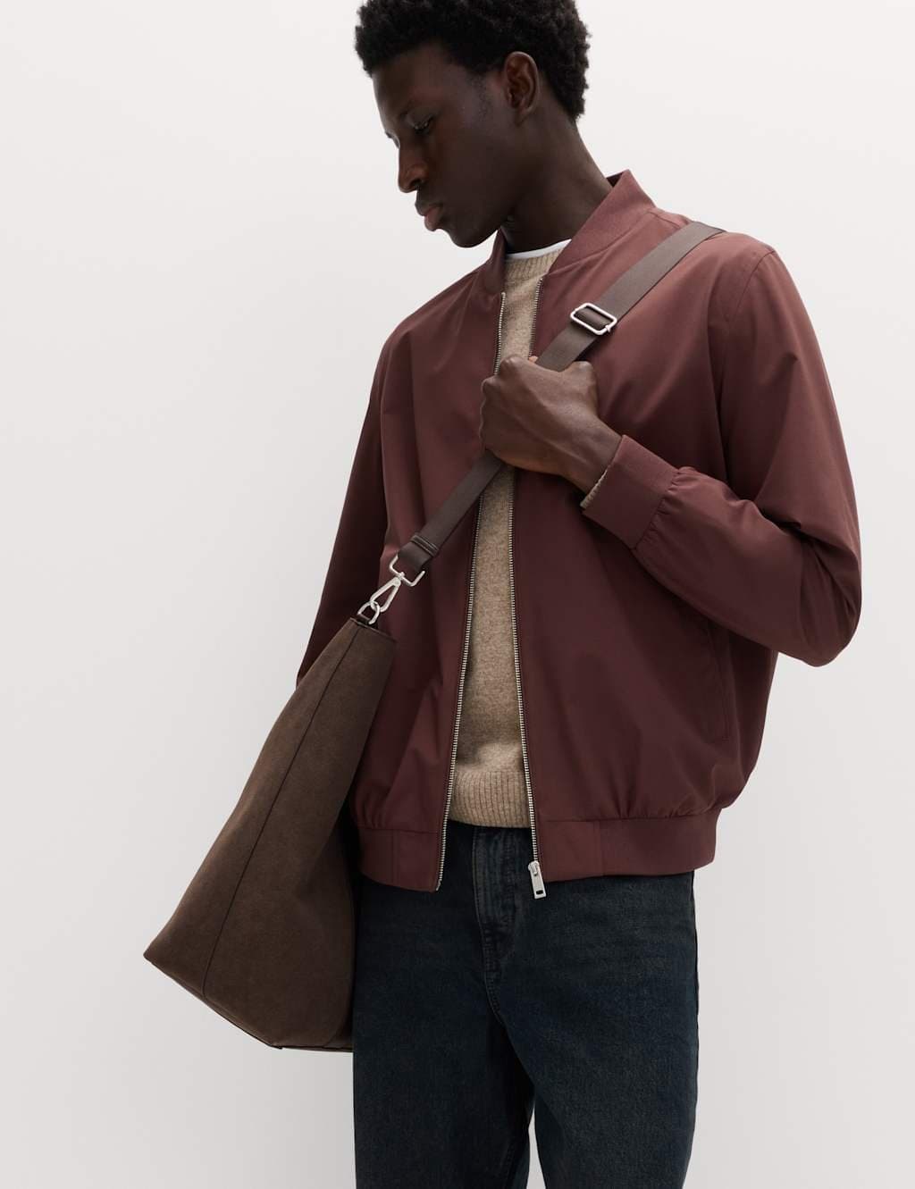 Marks & Spencer M&S Bomber Jacket with Stormwear™ Sable