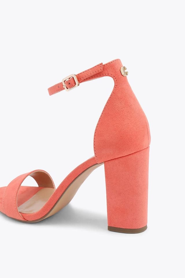 Carvela Carvela Women's 'Capo Block Heel' Fabric Heels in Orange - 3