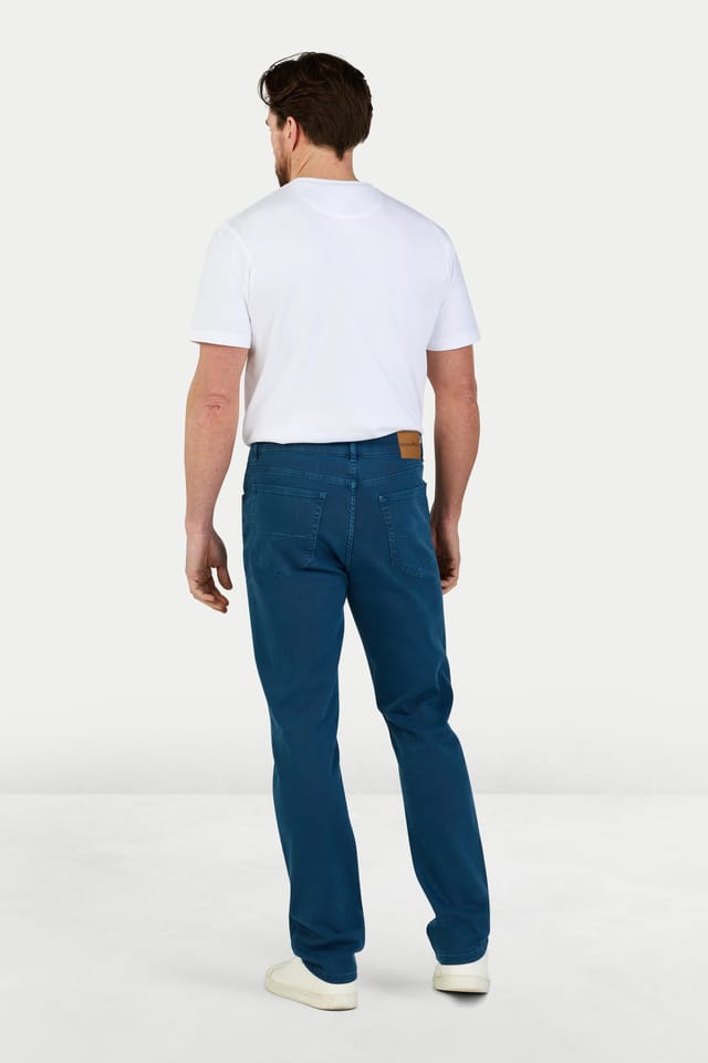 raging bull Raging Bull Men's Coloured Denim Stretch Trouser in Mid Blue - 3