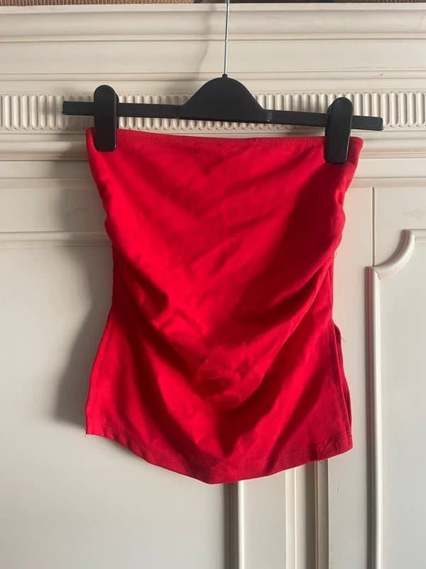 Bershka BNWT Bershka red strapless top