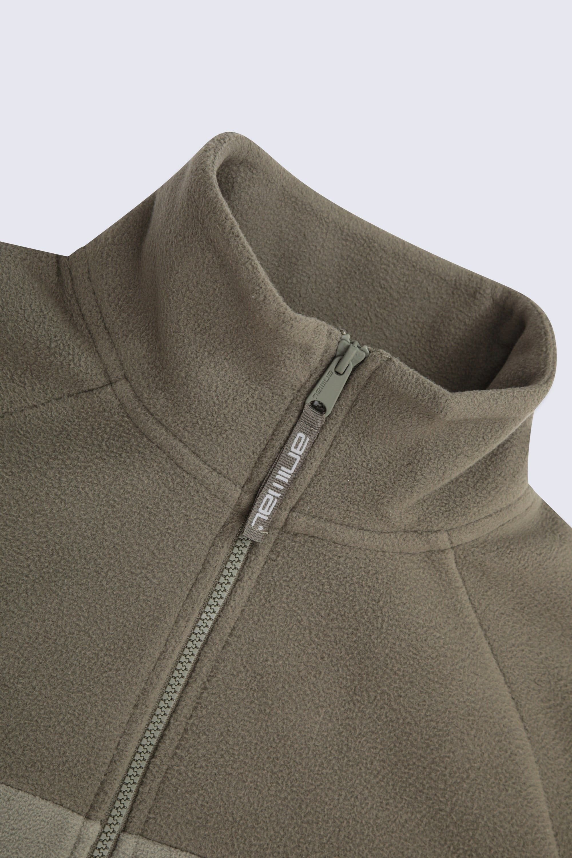 Animal Animal Men's 'Stockholm' Full Zip Breathable Soft Warm & Cosy Snug Fit Fleece in Light Khaki - 3