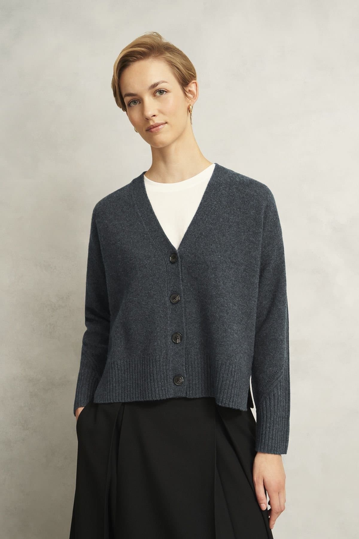 Hobbs London Hobbs London Women's Elida Cardigan in Dark Grey