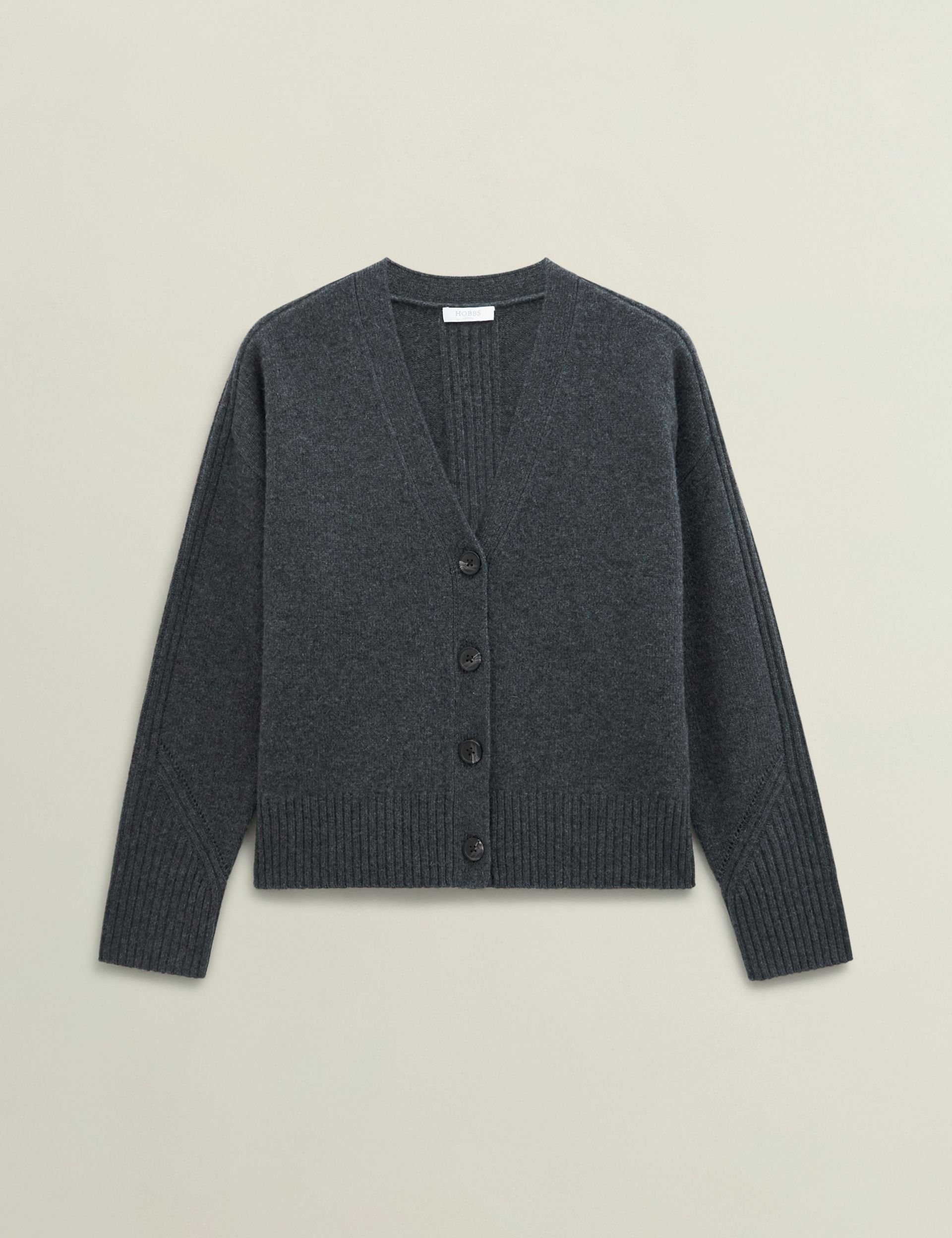 Hobbs London Hobbs London Women's Elida Cardigan in Dark Grey - 2