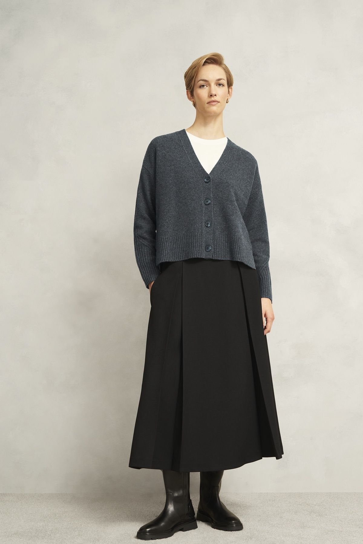 Hobbs London Hobbs London Women's Elida Cardigan in Dark Grey - 3