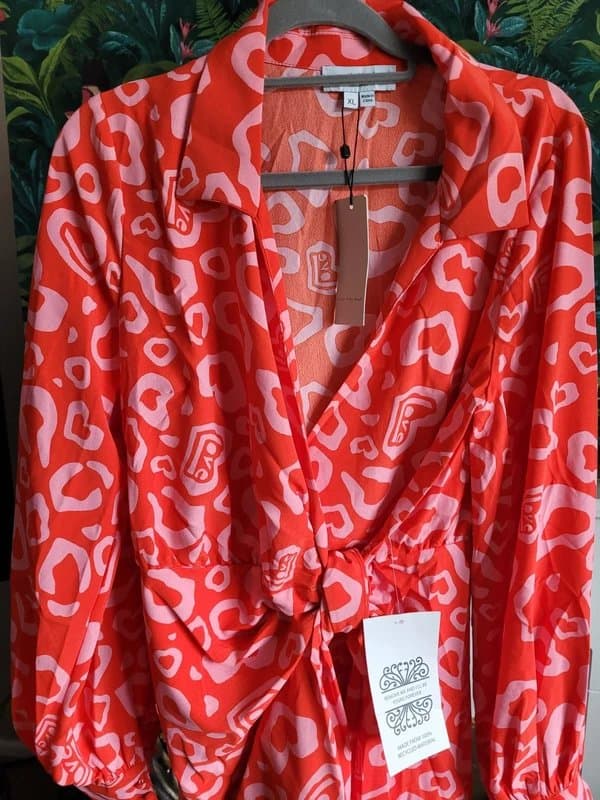 Never Fully Dressed NFD Short wrap dress,  wedding holiday party