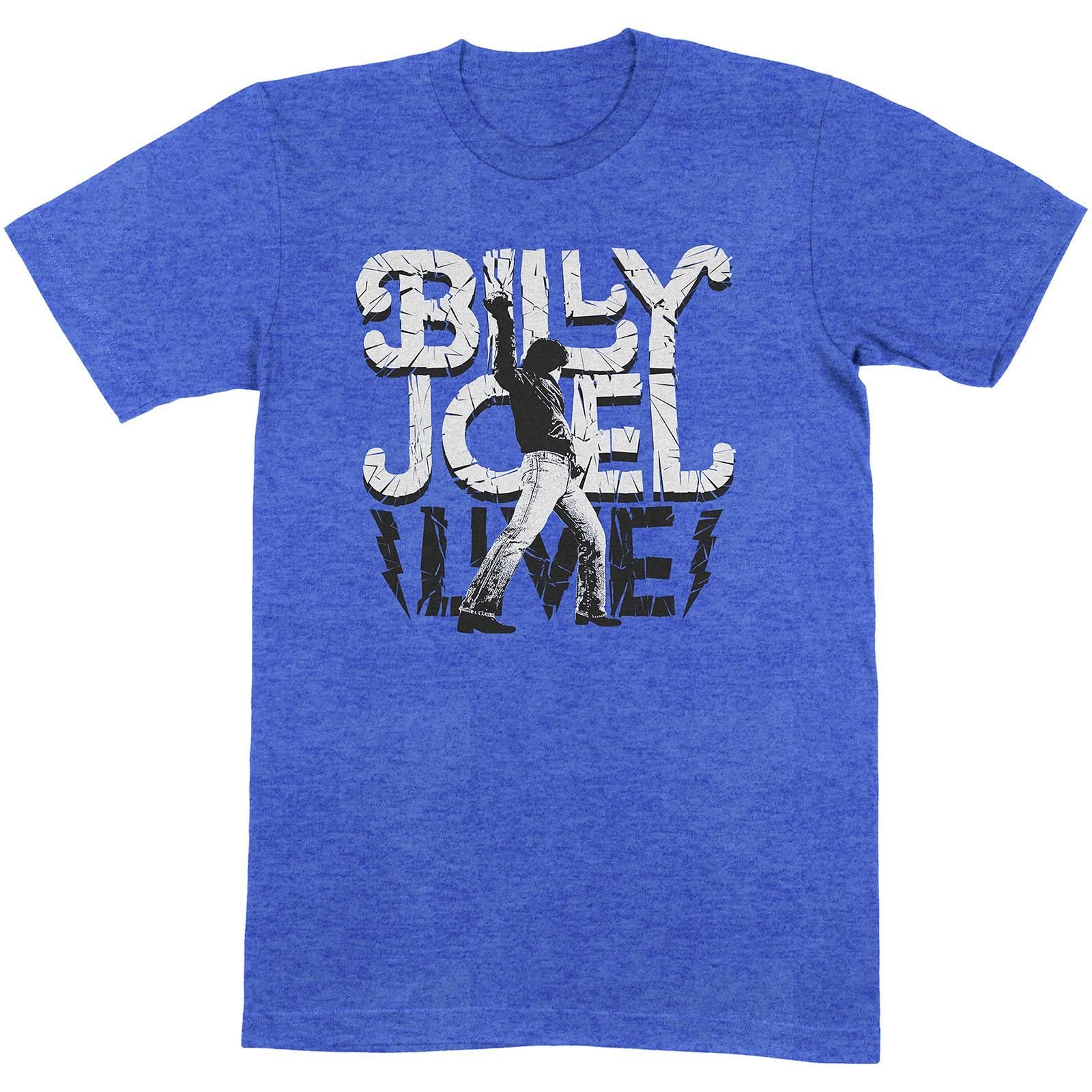 Billy Joel Billy Joel Men's Glass Houses Live Cotton T-Shirt in Blue - 1