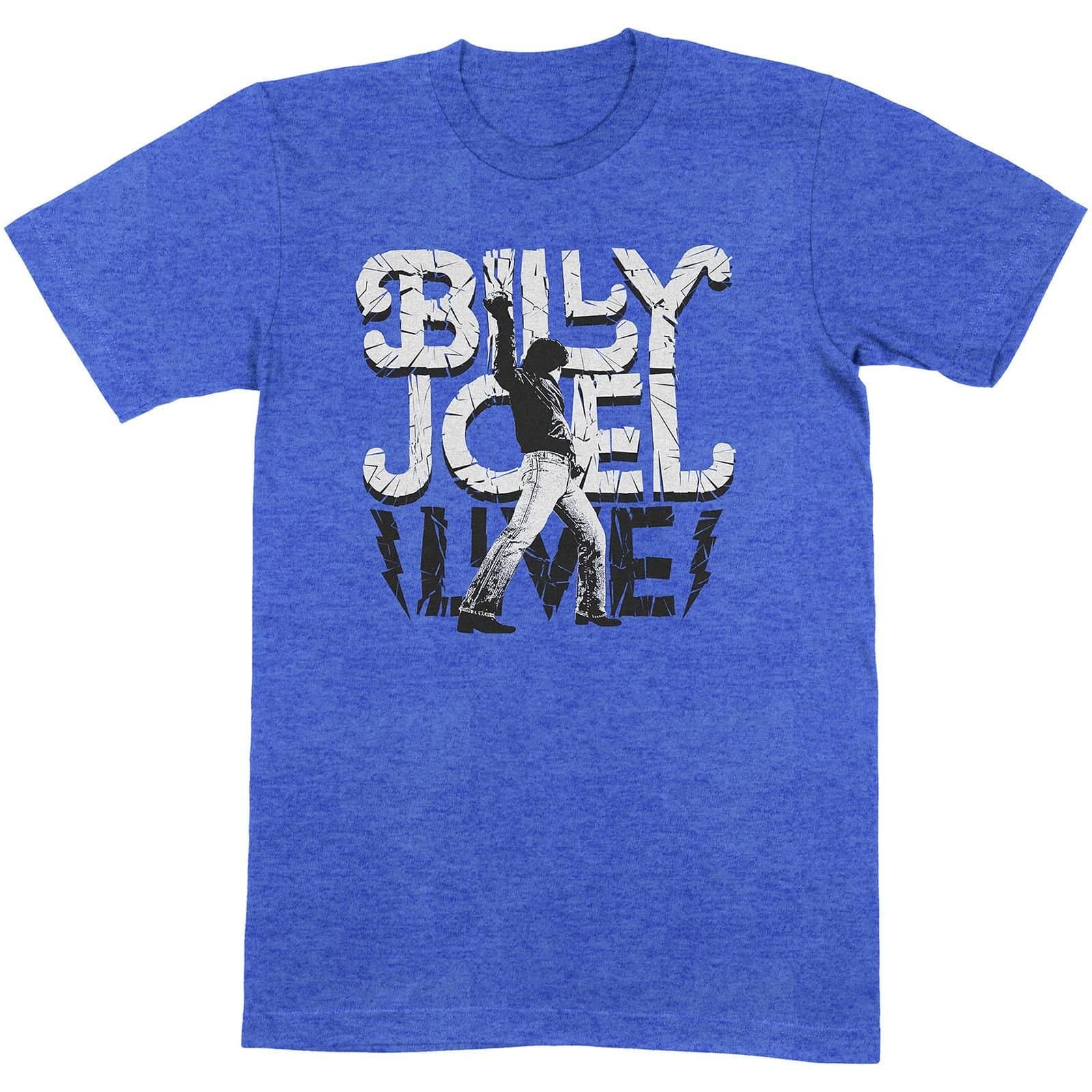 Billy Joel Billy Joel Men's Glass Houses Live Cotton T-Shirt in Blue