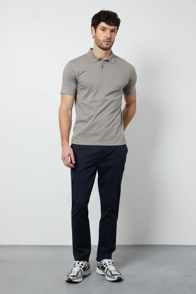 Burton Burton Men's Grey Jersey Polo Shirt - 2