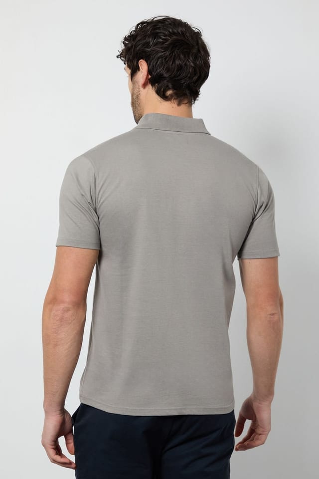 Burton Burton Men's Grey Jersey Polo Shirt - 3