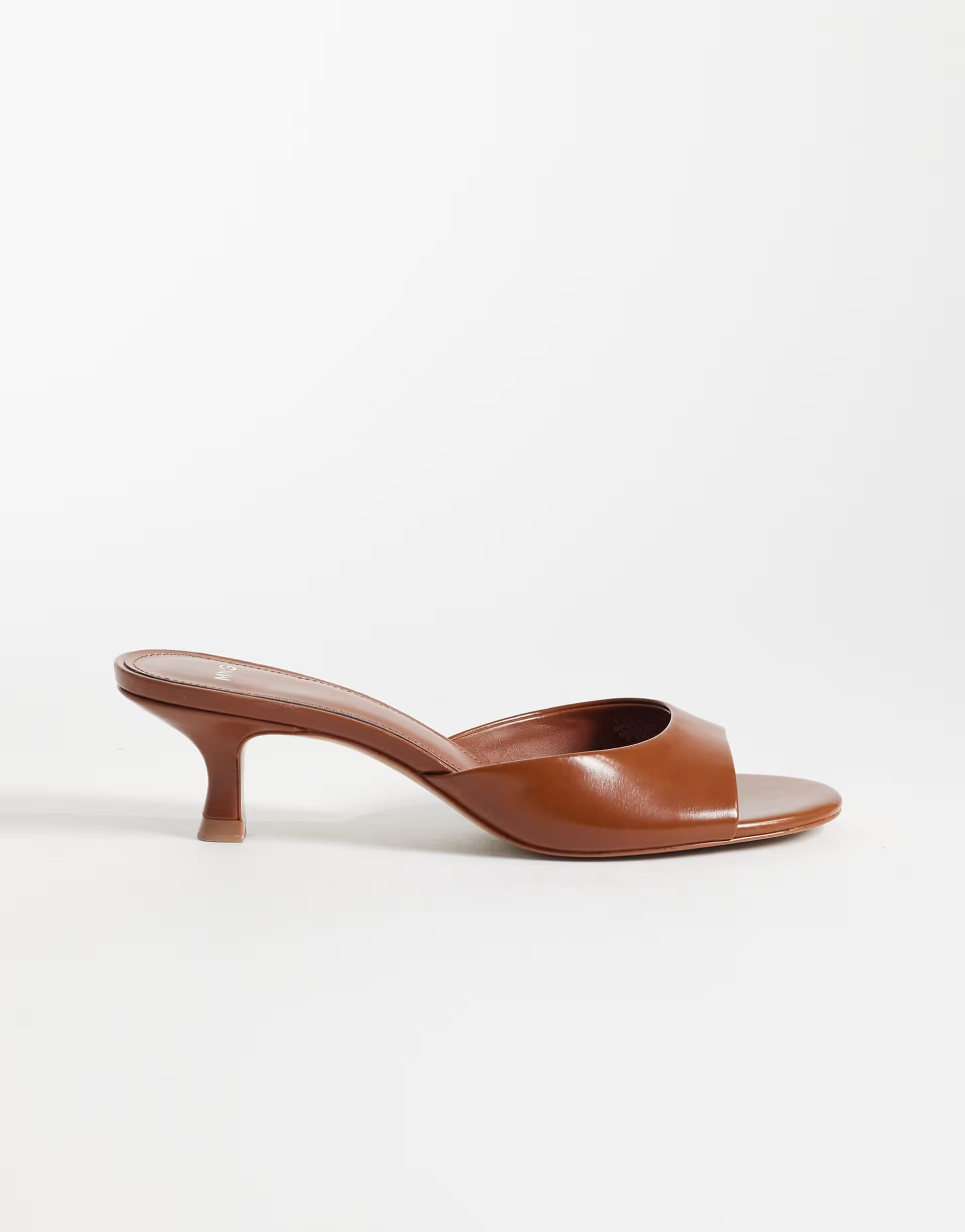 ASOS ASOS Brown Leather Heeled Mules