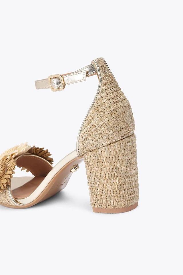 Carvela Carvela Women's 'Sorrento Flower Block' Heels in Gold - 3