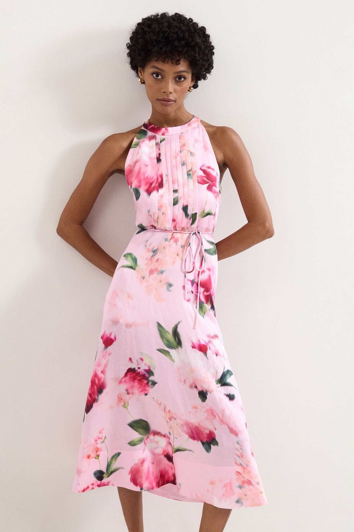 Phase Eight Phase Eight Women's Bethany Midi Dress in Light Pink - 3