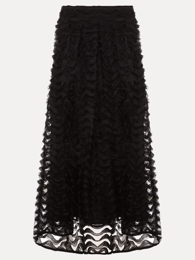 Phase Eight Phase Eight Women's Talis Textured Skirt in Black - 2