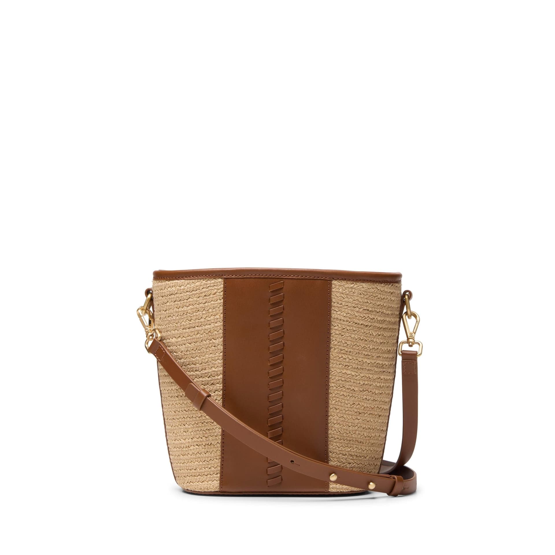 Clarks Clarks Brown Raffia & Leather Crossbody Bag