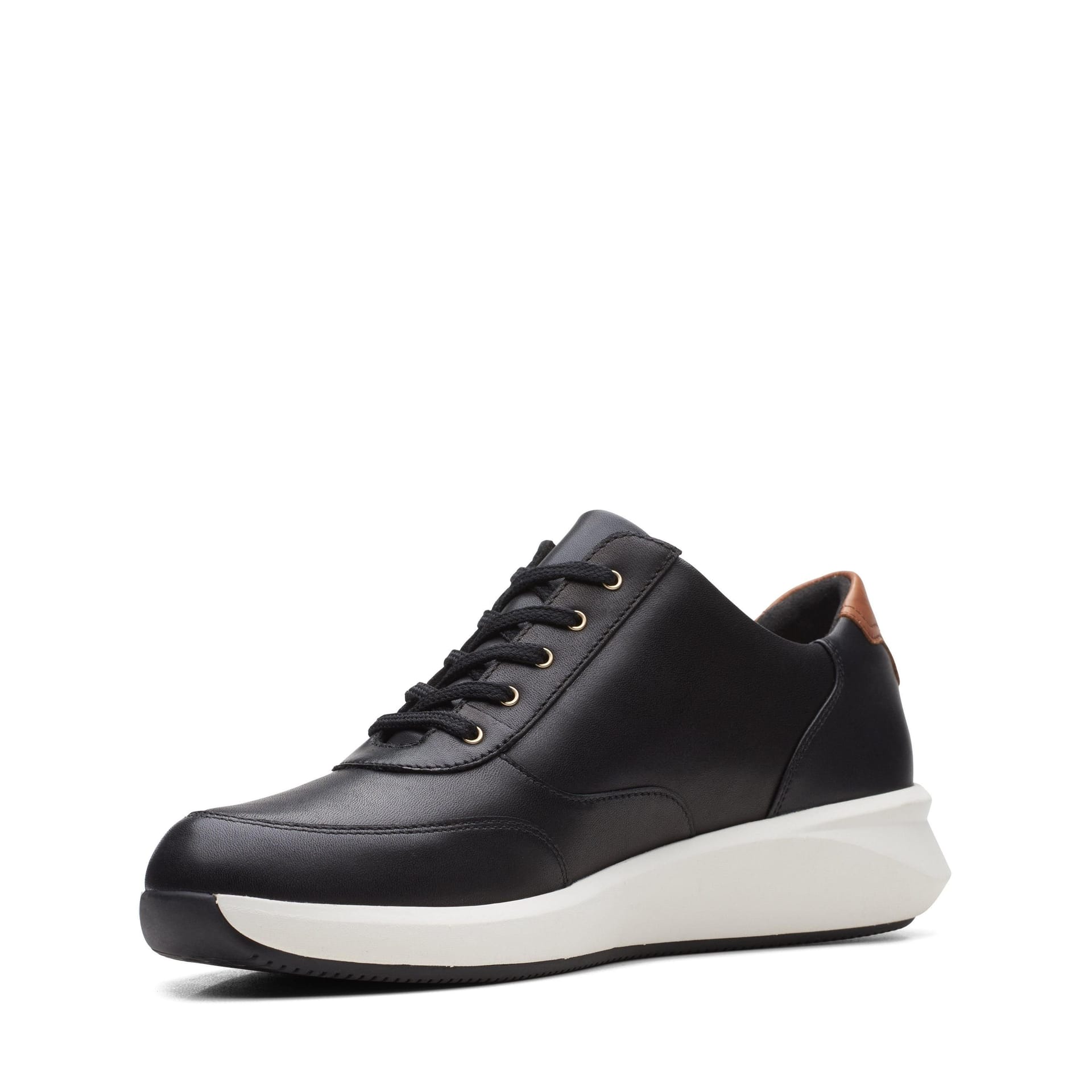 Clarks Clarks Women's Un Rio Zip Black Leather Trainers - 4