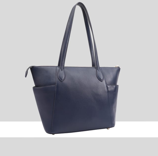 Paul Costelloe Paul Costelloe Women's Morava Leather Tote/Shoulder Bag in Indigo - 2