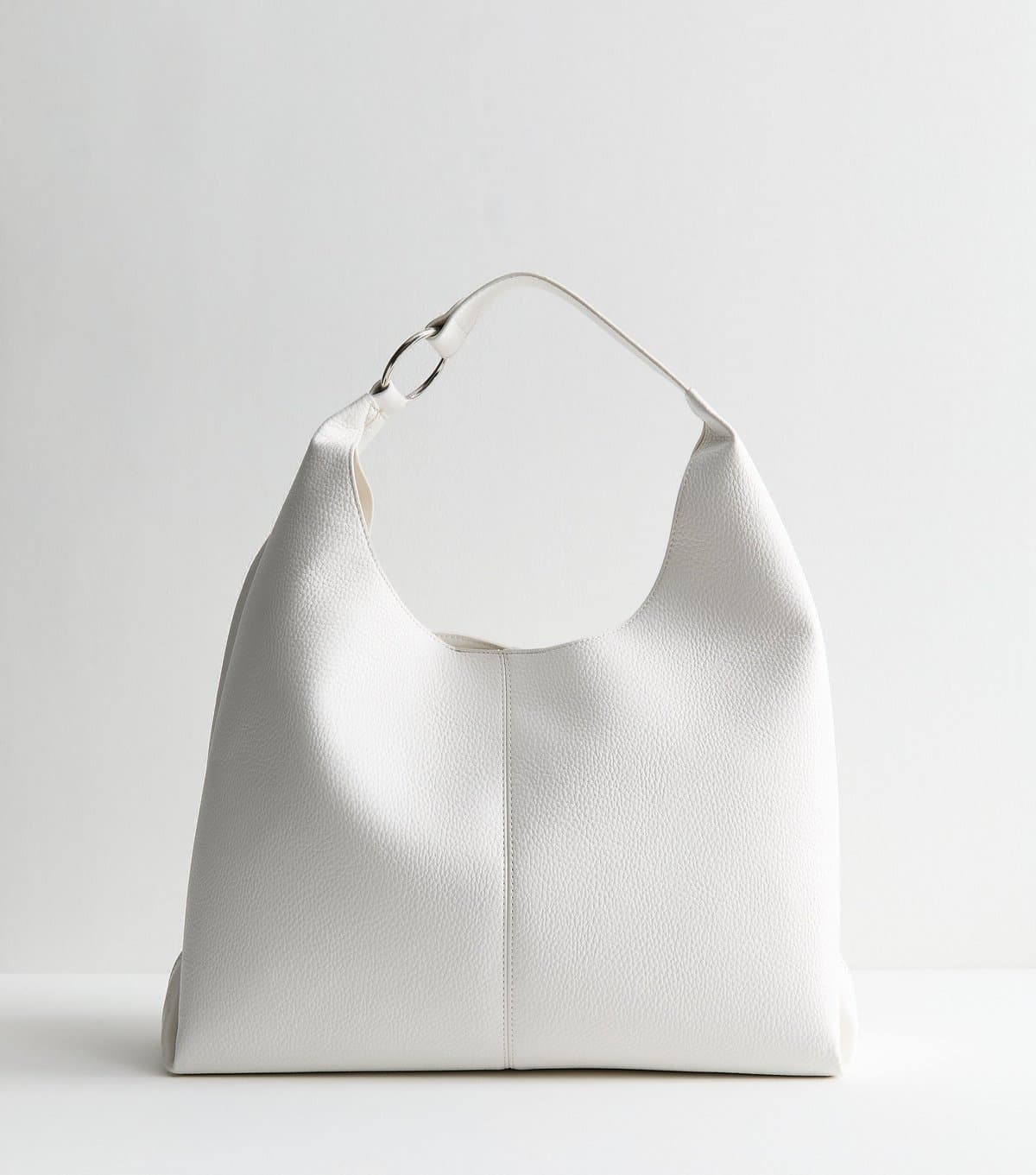 New Look White Faux Leather Oversized Shoulder Bag New Look