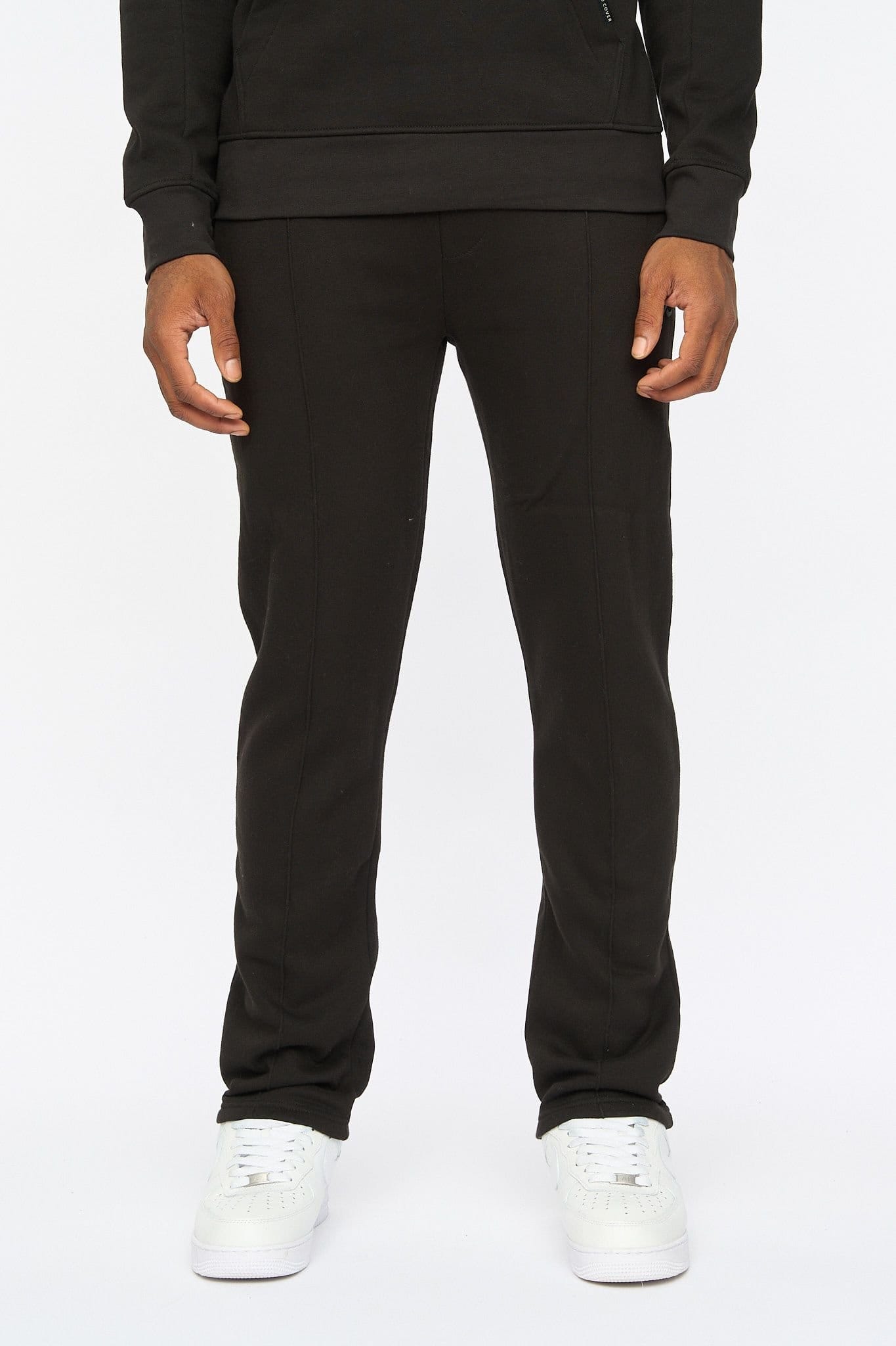 Duck&Cover Black Fleeceback Joggers for Men