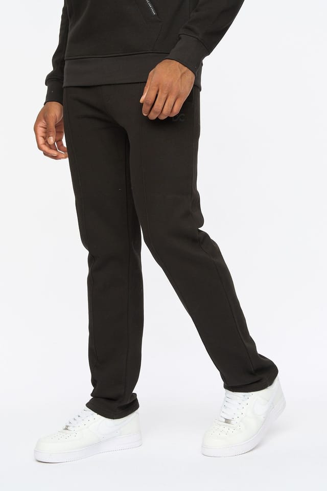Duck&Cover Duck&Cover Chattamere Men's Straight-Leg Fleeceback Joggers with Welt Pockets in Black - 3