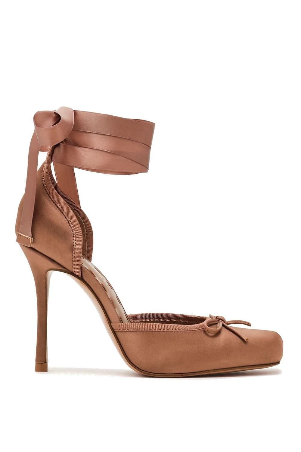 Steve Madden Steve Madden Tan Satin Heels