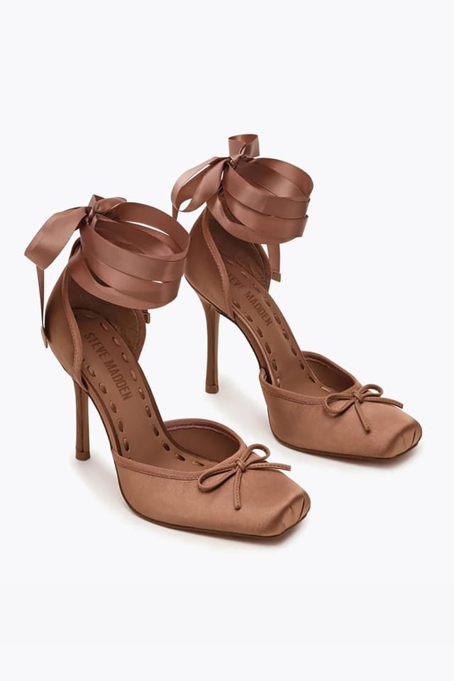 Steve Madden STEVE MADDEN Women's 'Larina Tsn' Satin Heels in Tan - 3