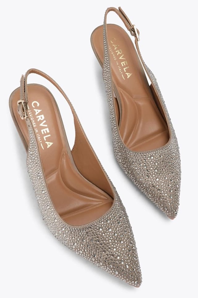 Carvela Carvela Women's 'Positano Gem Sling Low' Heels in Gold - 2