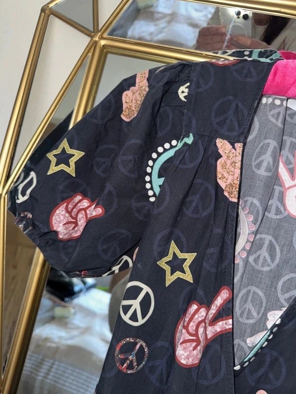 Never Fully Dressed Navy Peace Wrap Dress