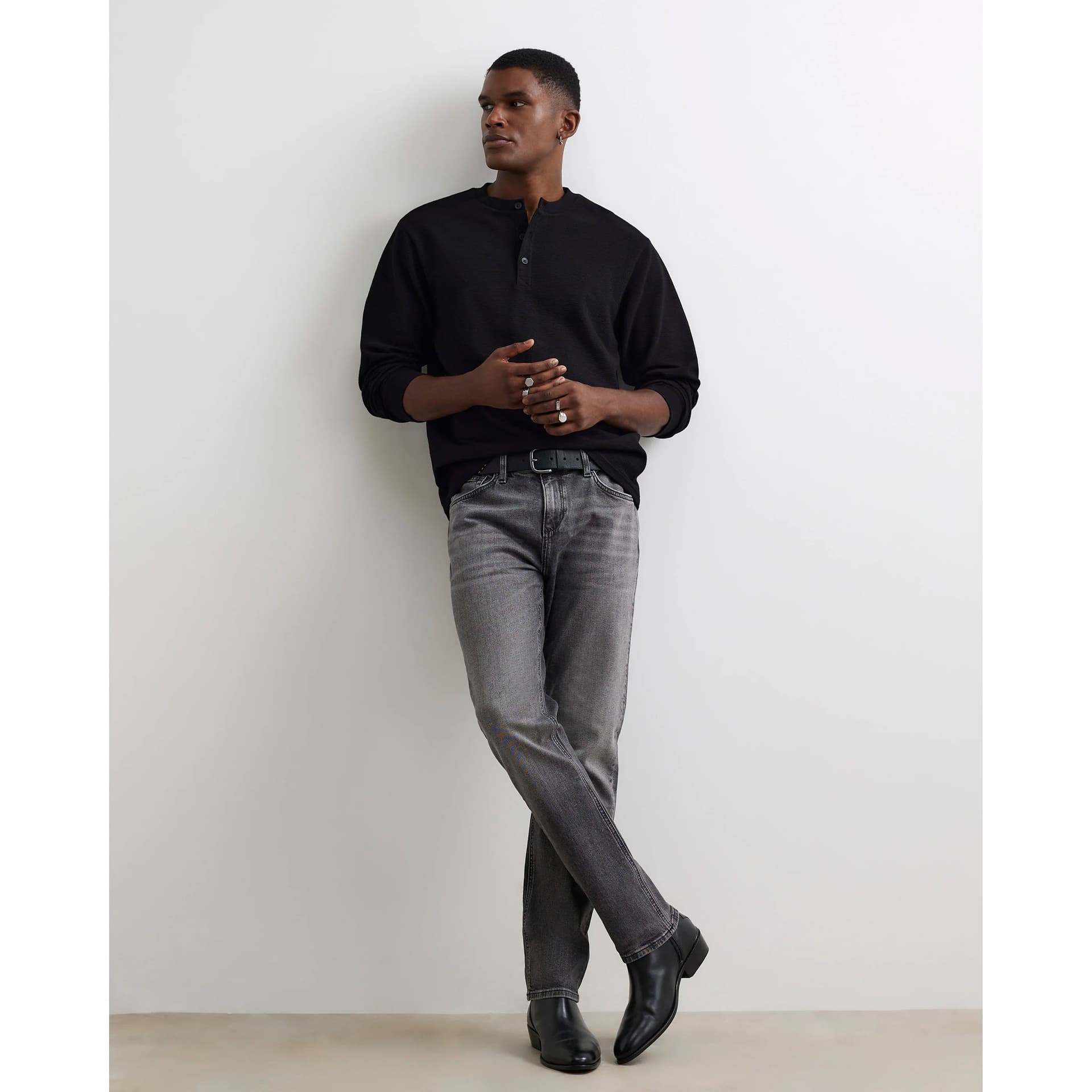 River Island Mens River Island Grey Slim Fit Jeans