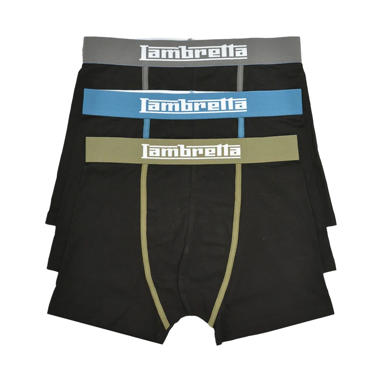 Lambretta Lambretta Men's Classic Boxer Shorts (Pack of 3) in Black