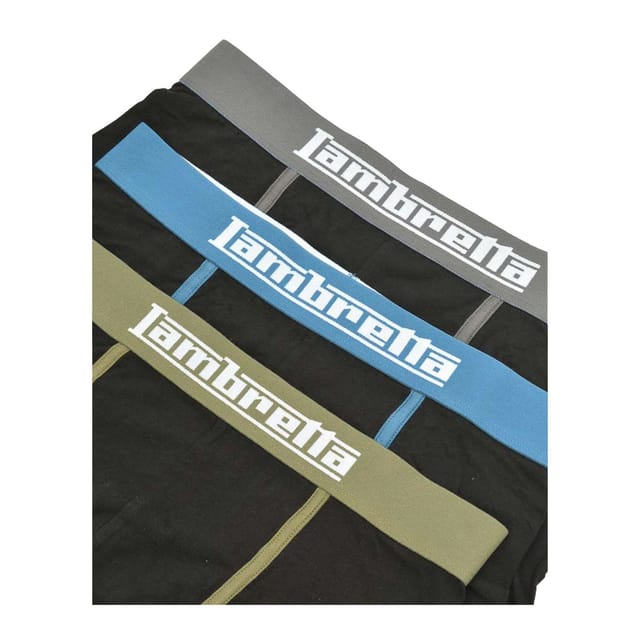 Lambretta Lambretta Men's Classic Boxer Shorts (Pack of 3) in Black - 2