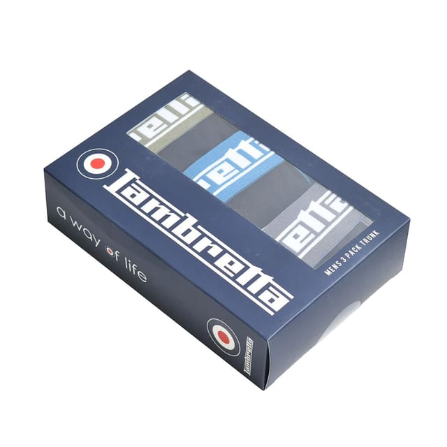 Lambretta Lambretta Men's Classic Boxer Shorts (Pack of 3) in Black - 3