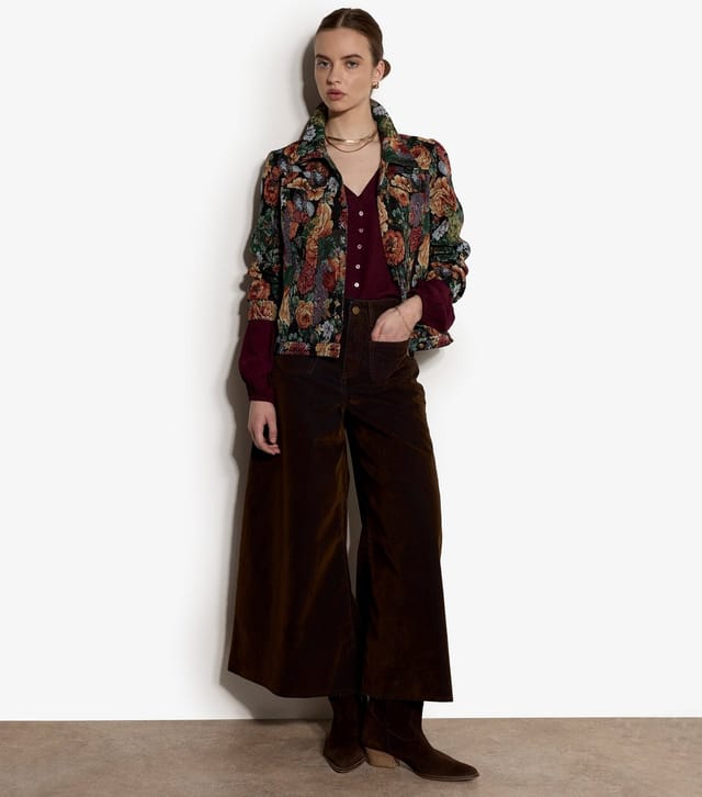 Apricot Women's Black Floral Tapestry Pattern Jacket Apricot New Look - 2