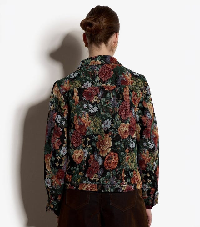 Apricot Women's Black Floral Tapestry Pattern Jacket Apricot New Look - 3