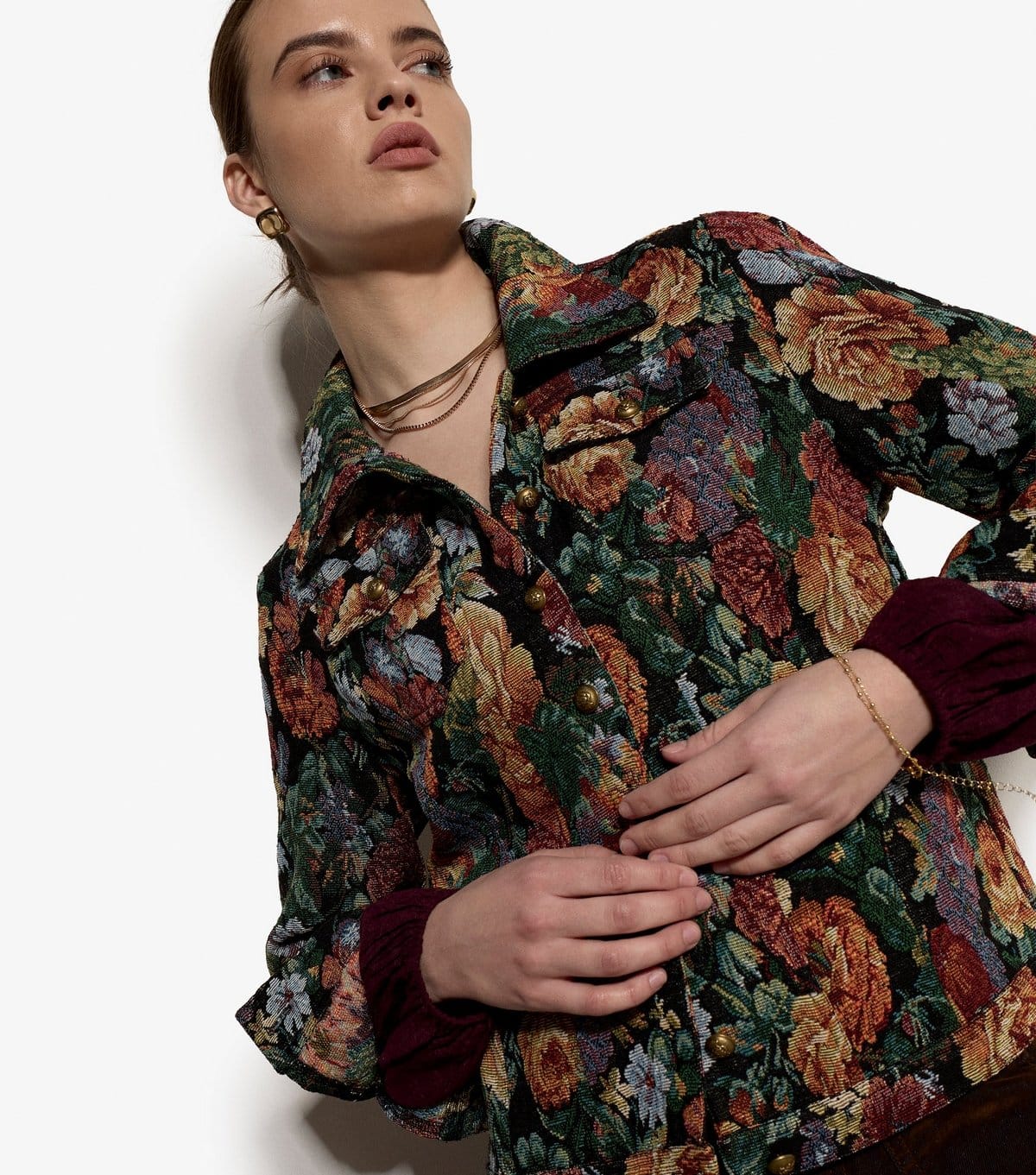 Apricot Women's Black Floral Tapestry Pattern Jacket Apricot New Look - 4