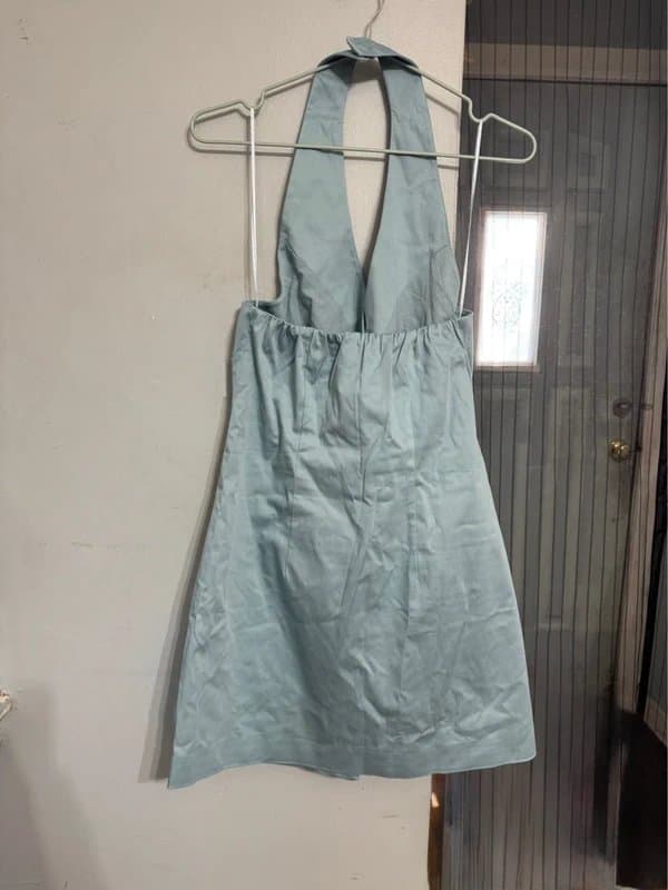 Abercrombie & Fitch Abercrombie Blue Linen Button Down Dress