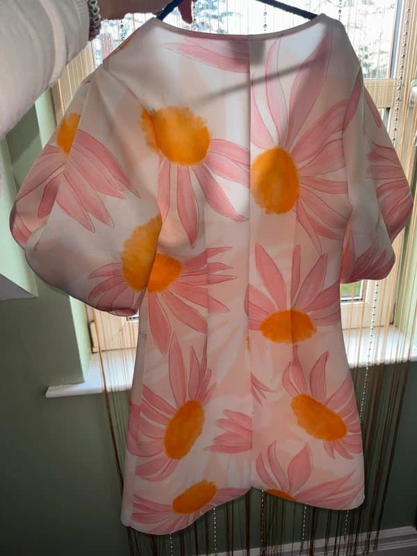 ASOS Design Elegant Floral Print Mini Dress with Balloon Sleeves