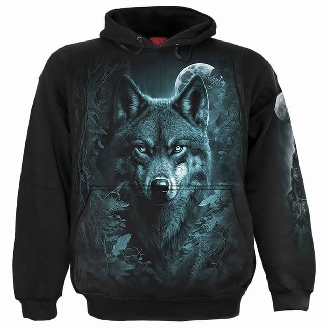 Spiral Direct Spiral Direct Men's Forest Guardians Back Print Pullover Hoodie in Black - 2