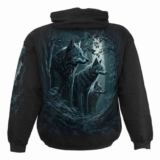 Spiral Direct Spiral Direct Men's Forest Guardians Back Print Pullover Hoodie in Black - 3
