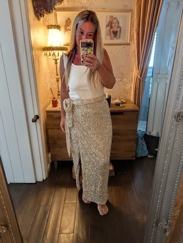 Never Fully Dressed Never fully dressed sequin wrap skirt 8