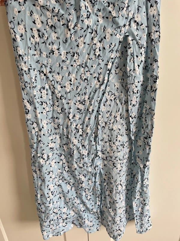 Bershka Blue floral long dress