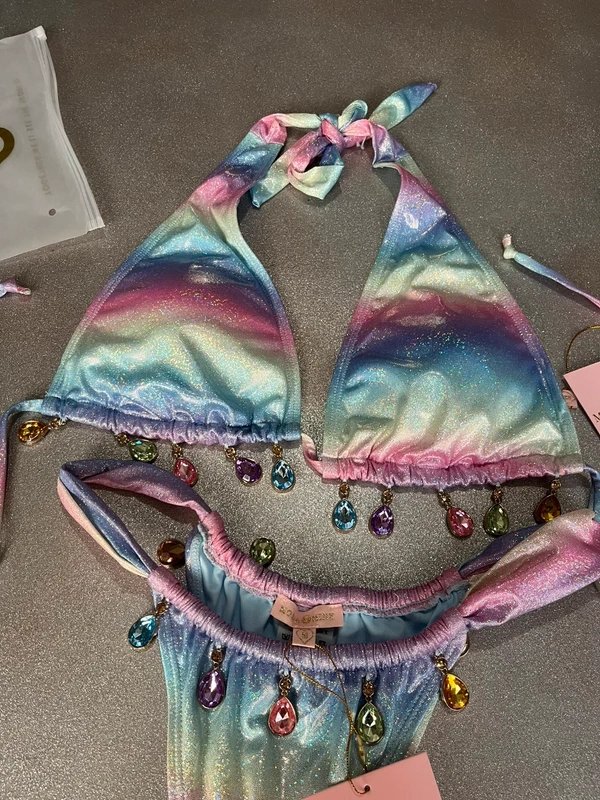 Moda Minx Moda minx rainbow paradise droplet bikini 👙 size m - 1