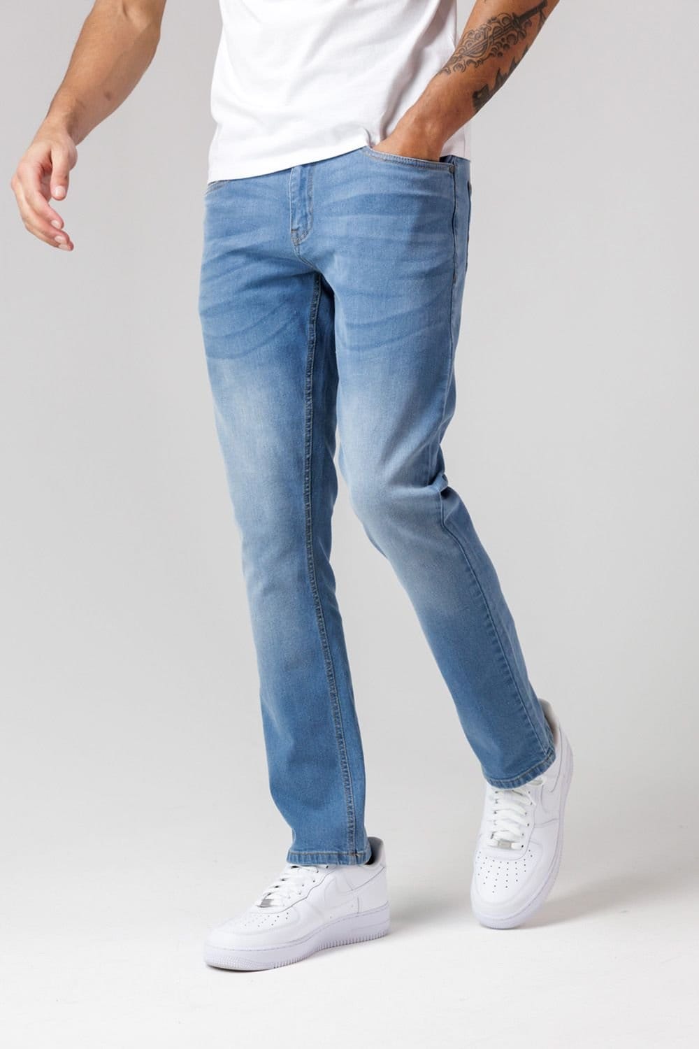 Firetrap Men's Mid Blue Straight Leg Jeans