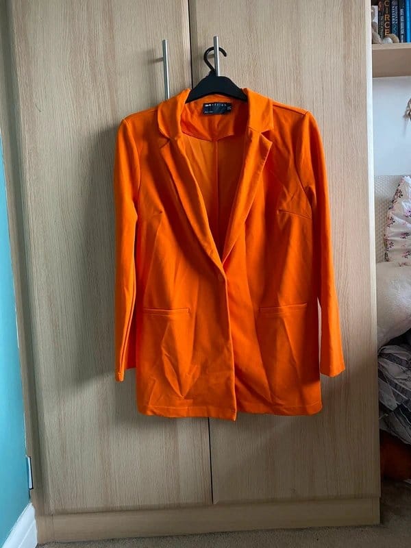ASOS Orange Blazer in Lightweight Fabric
