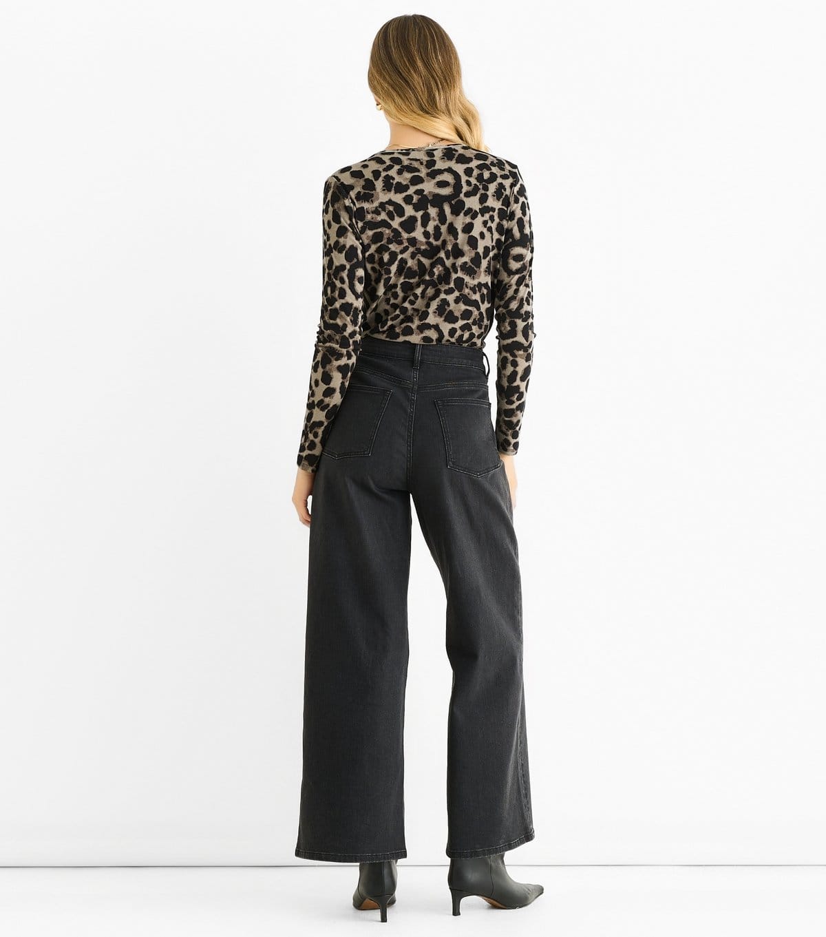 Gini London Women's Mid Grey Leopard Print Wrap Bodysuit Gini London New Look - 4