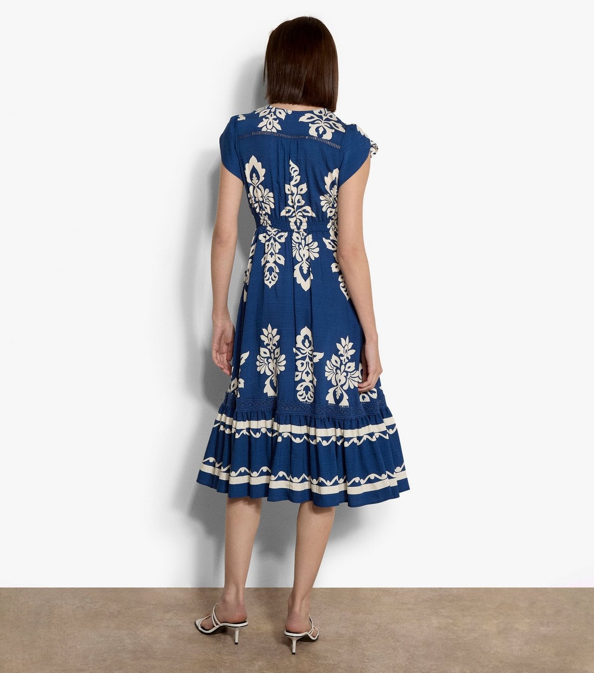 Apricot Women's Blue Button Front Midi Dress Apricot New Look - 3