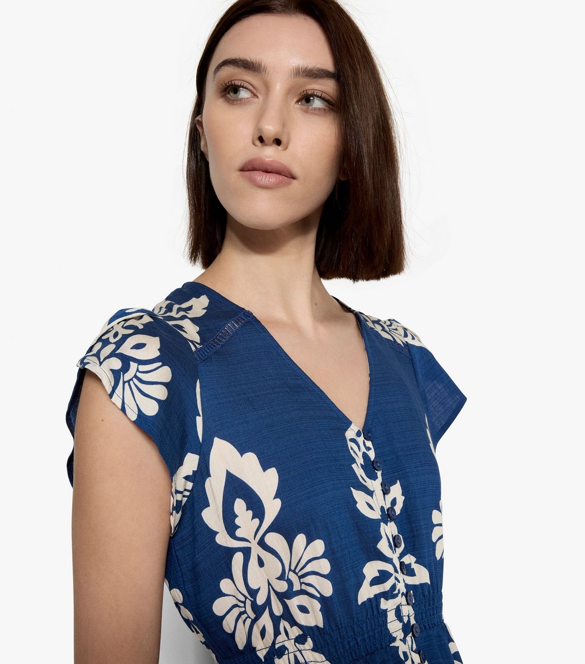 Apricot Women's Blue Button Front Midi Dress Apricot New Look - 4