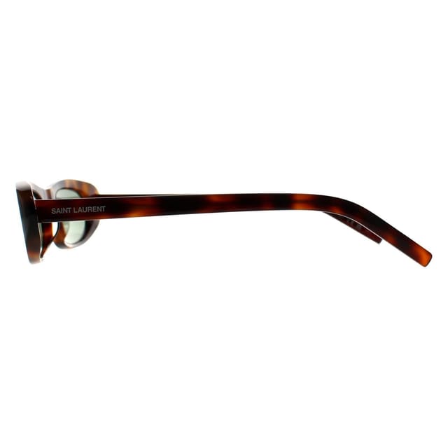 Saint Laurent Saint Laurent Women's Rectangle Shiny Dark Havana Green SL557 in Brown - 3
