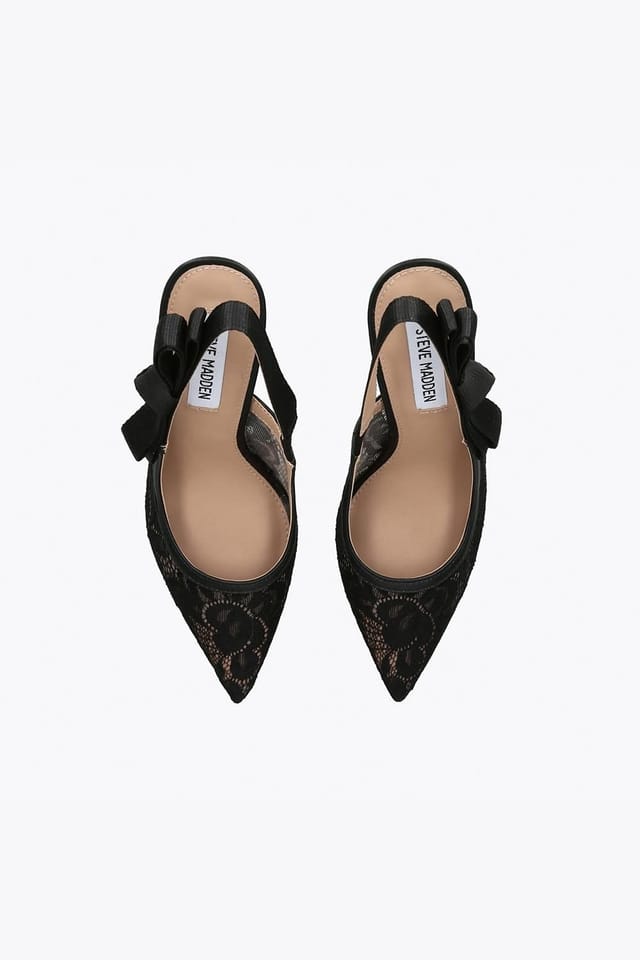 Steve Madden STEVE MADDEN Women's 'Brylie Black Lace' Fabric Heels - 2